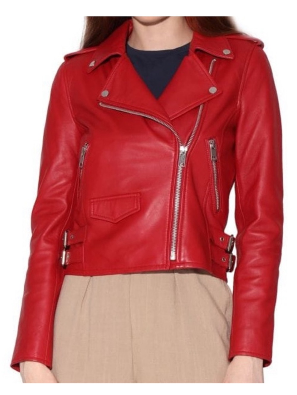 Walter Baker Liz Biker Jacket L - Picture 2 of 10